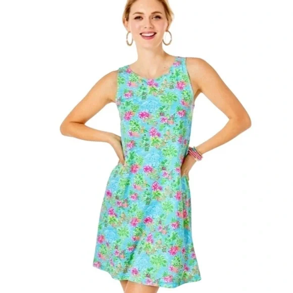 NWT Lilly Pulitzer x Disney Collab Kristen Dress Blue Ibiza Mickey Minnie M L - Picture 2 of 3